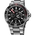 Oris Oris Aquis 01 749 7734 7154-Set  01 749 7734 7154-Set механические мужские часы черный циферблат, браслет титановый — вид спереди